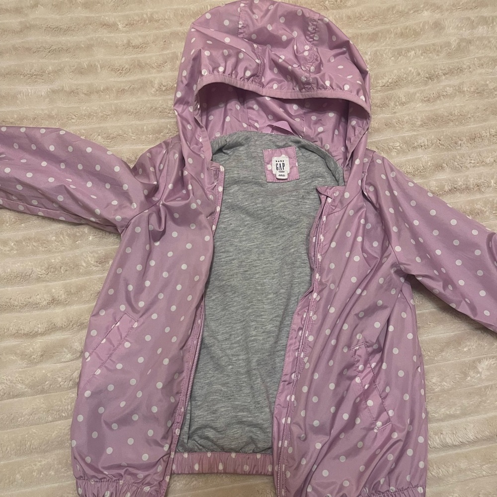 Purple Polka Dot Hooded Jacket